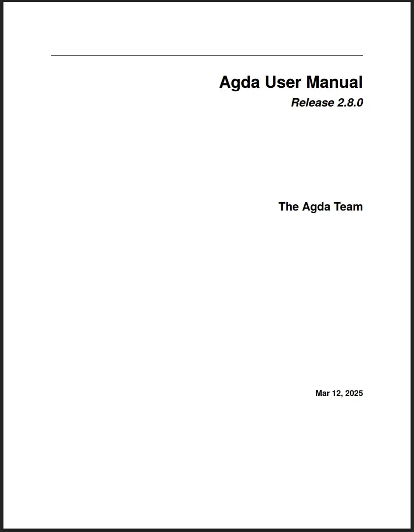 Agda User Manual